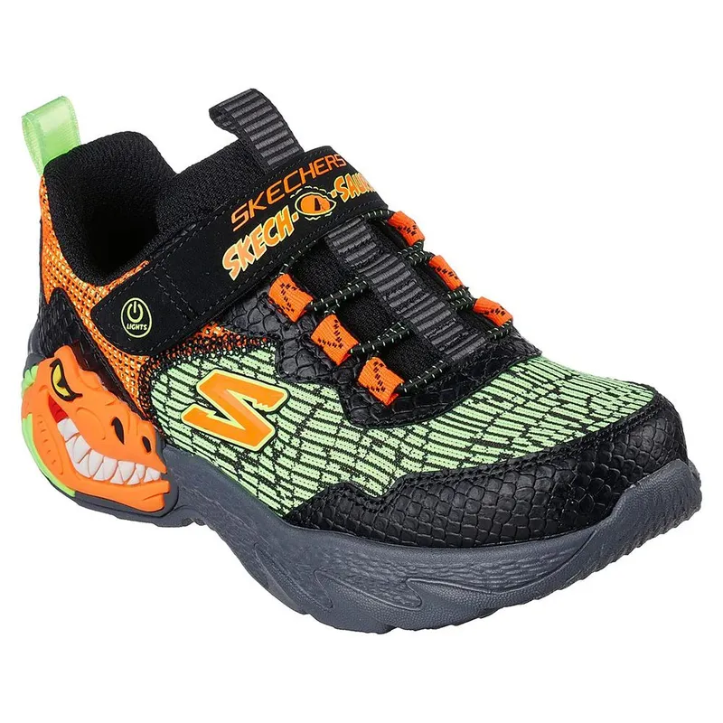 SKECHERS - Zapatillas urbanas skechers dino-lights 400615L-BKOR - negro_.