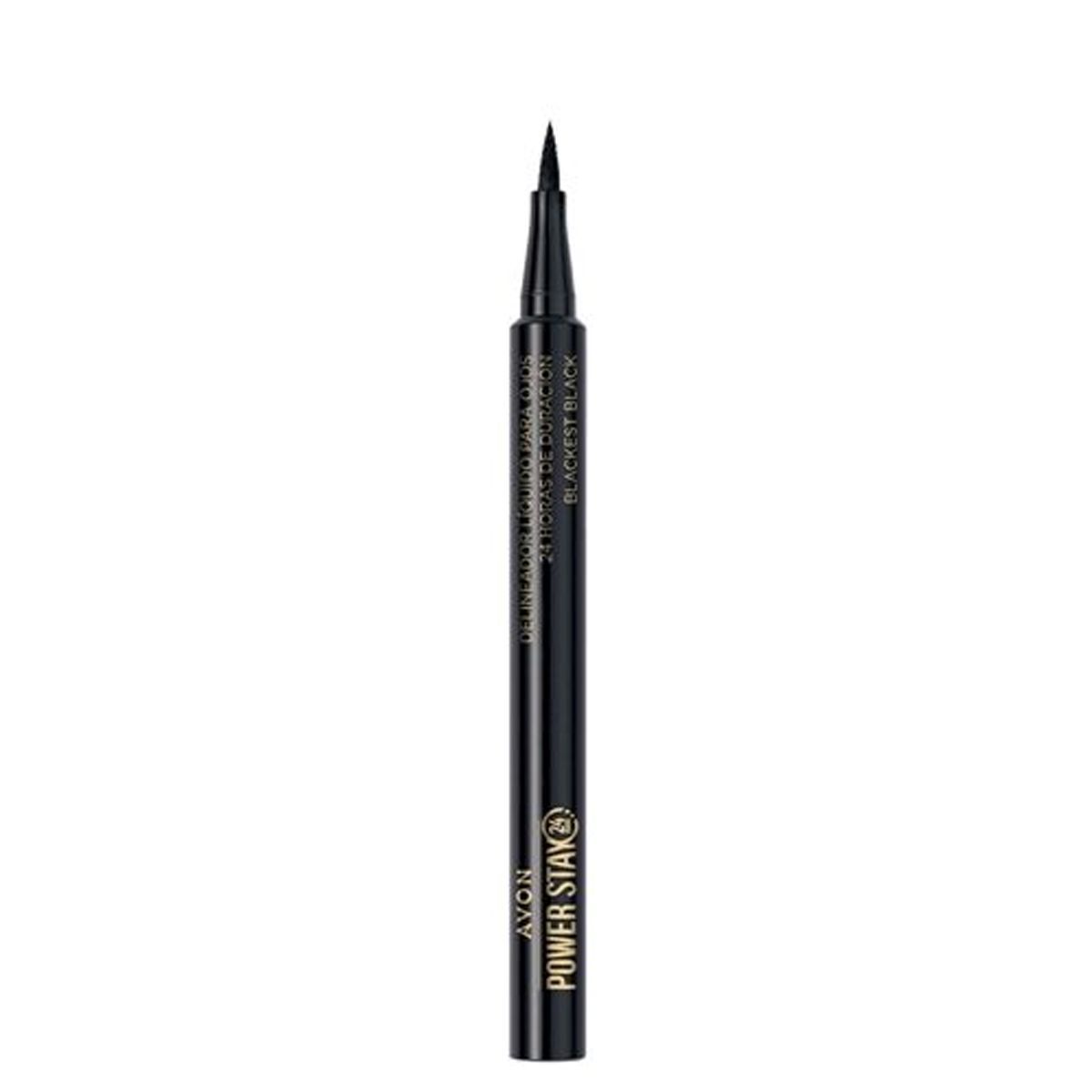 AVON - Delineador Líquido Para Ojos 24h Black Avon Power Stay