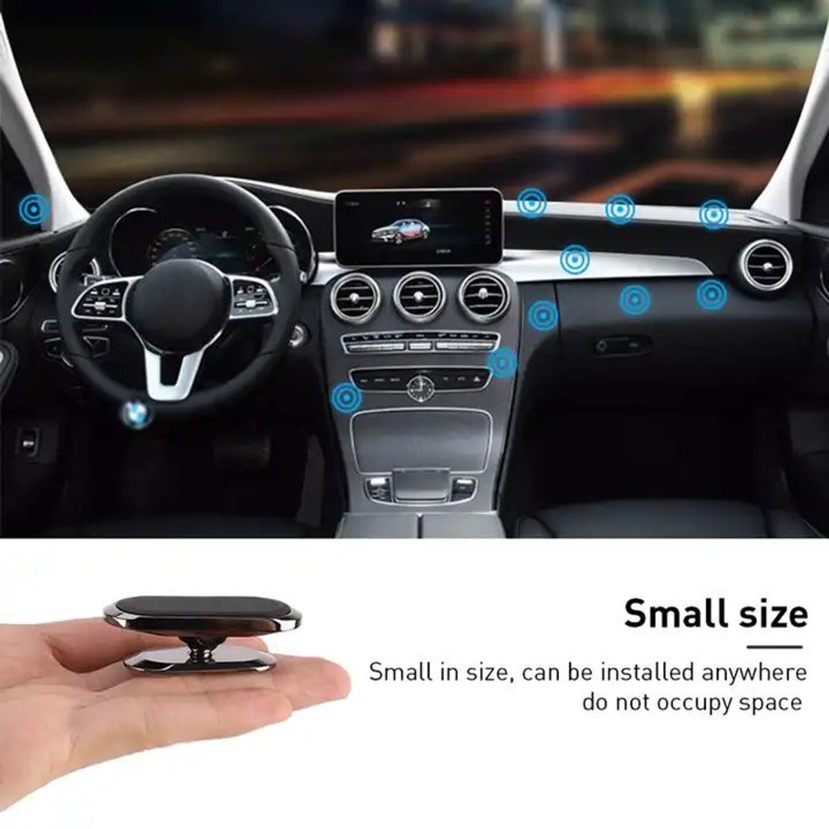 GENERICO - Soporte Celular Magnético holder 360 color Bronce para Carro auto