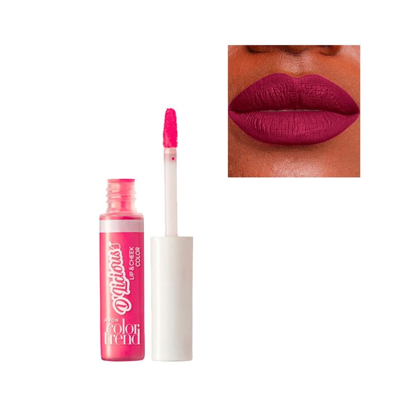 AVON - Labial Líquido Creamy Dlicious Mate 2 En 1 Pera Dulce Color