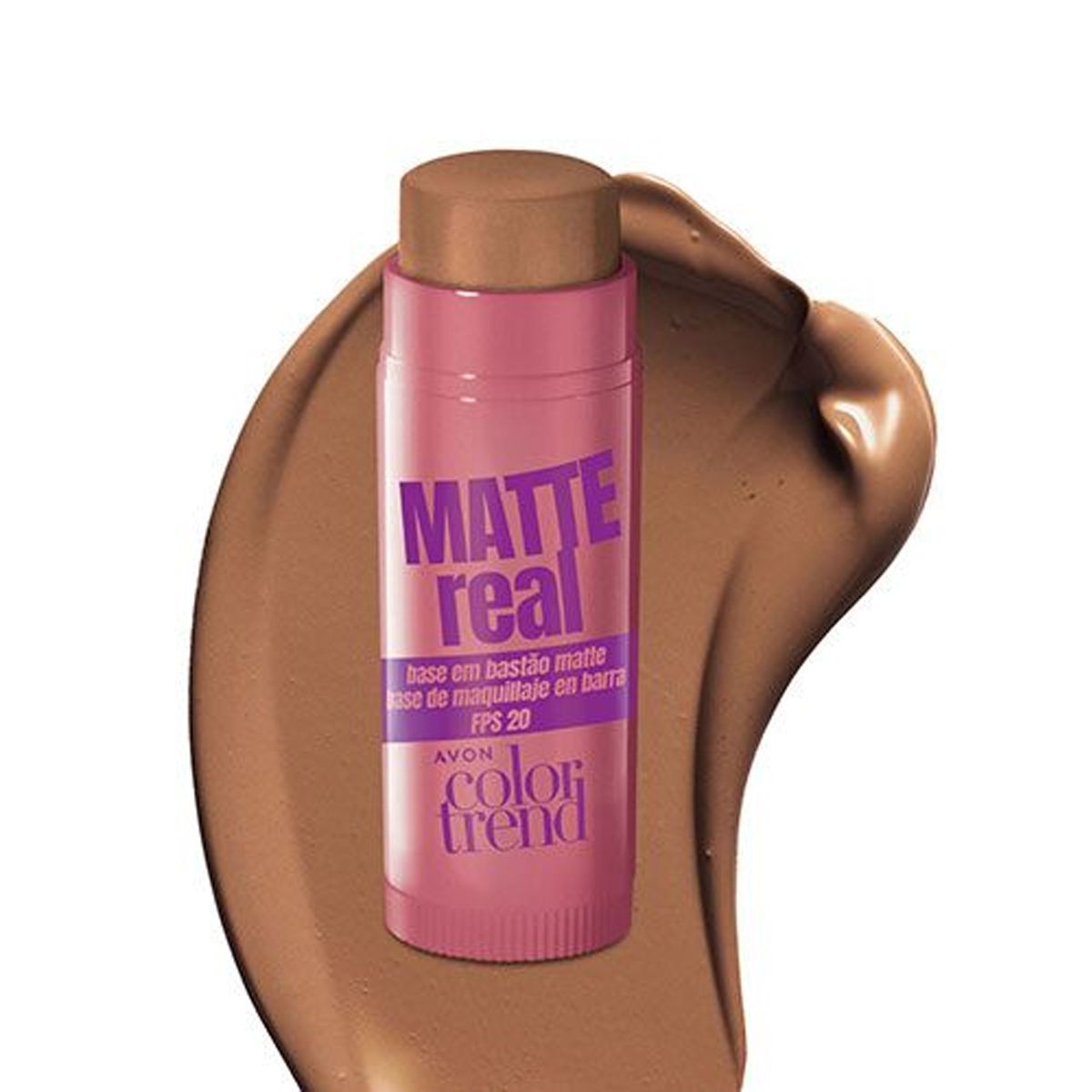 AVON - Base Mate En Barra FPS 20 Oscuro Matte Real Avon