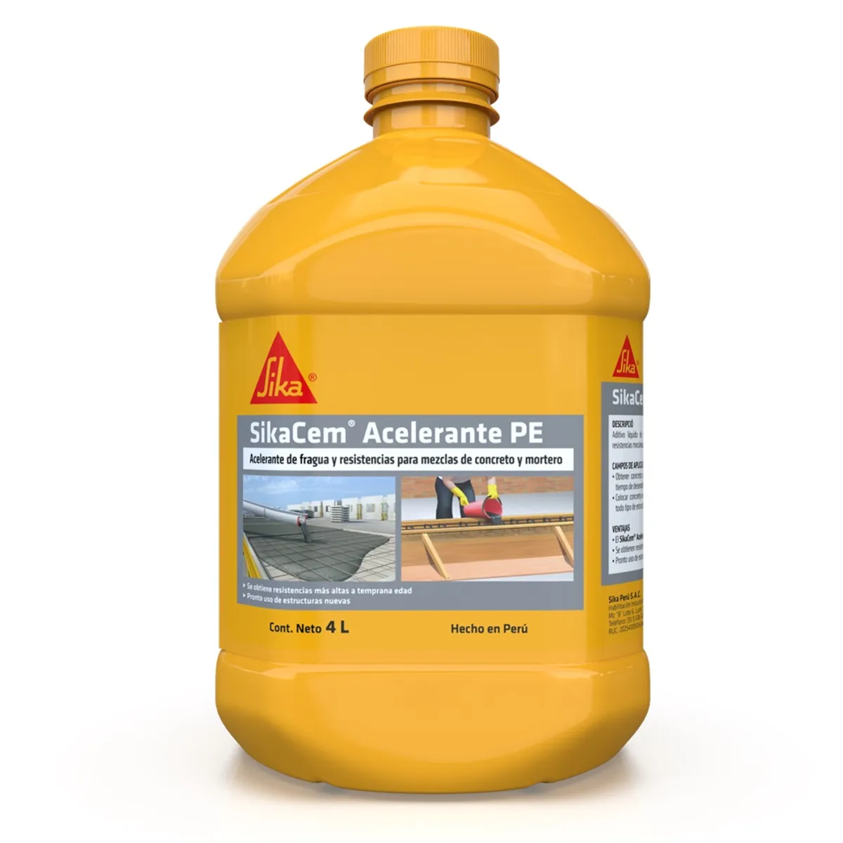 SIKA - Acelerante de fragua para concreto SikaCem Acelerante PE 4L