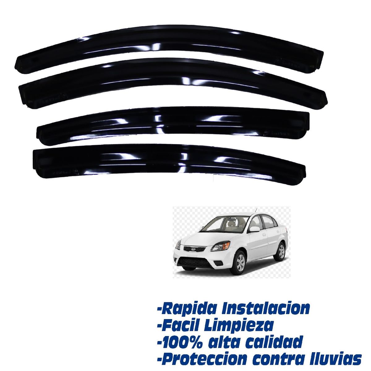 GENERICO - VISERA CORRELLUVIA KIA RIO 2011-2017 NEGRO