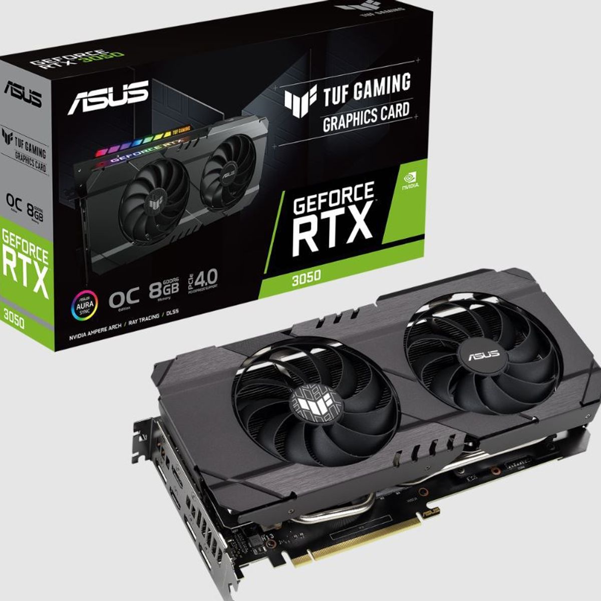 ASUS - Tarjeta de video ASUS TUF Gaming GeForce RTX 3050 OC Edition 8GB GDDR6
