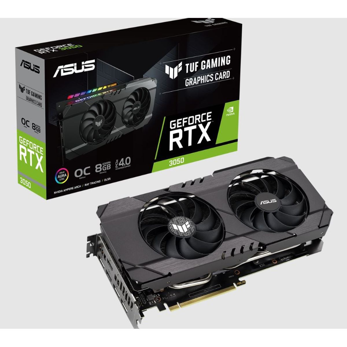ASUS - Tarjeta de video ASUS TUF Gaming GeForce RTX 3050 OC Edition 8GB GDDR6