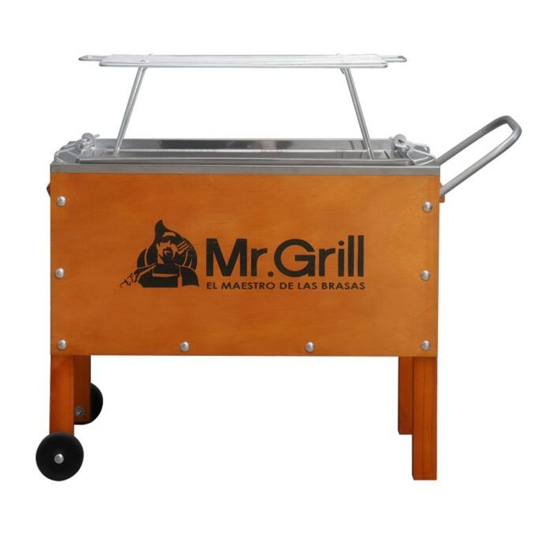 MR GRILL - Caja China Mediana Jr Marrón Inoxidable