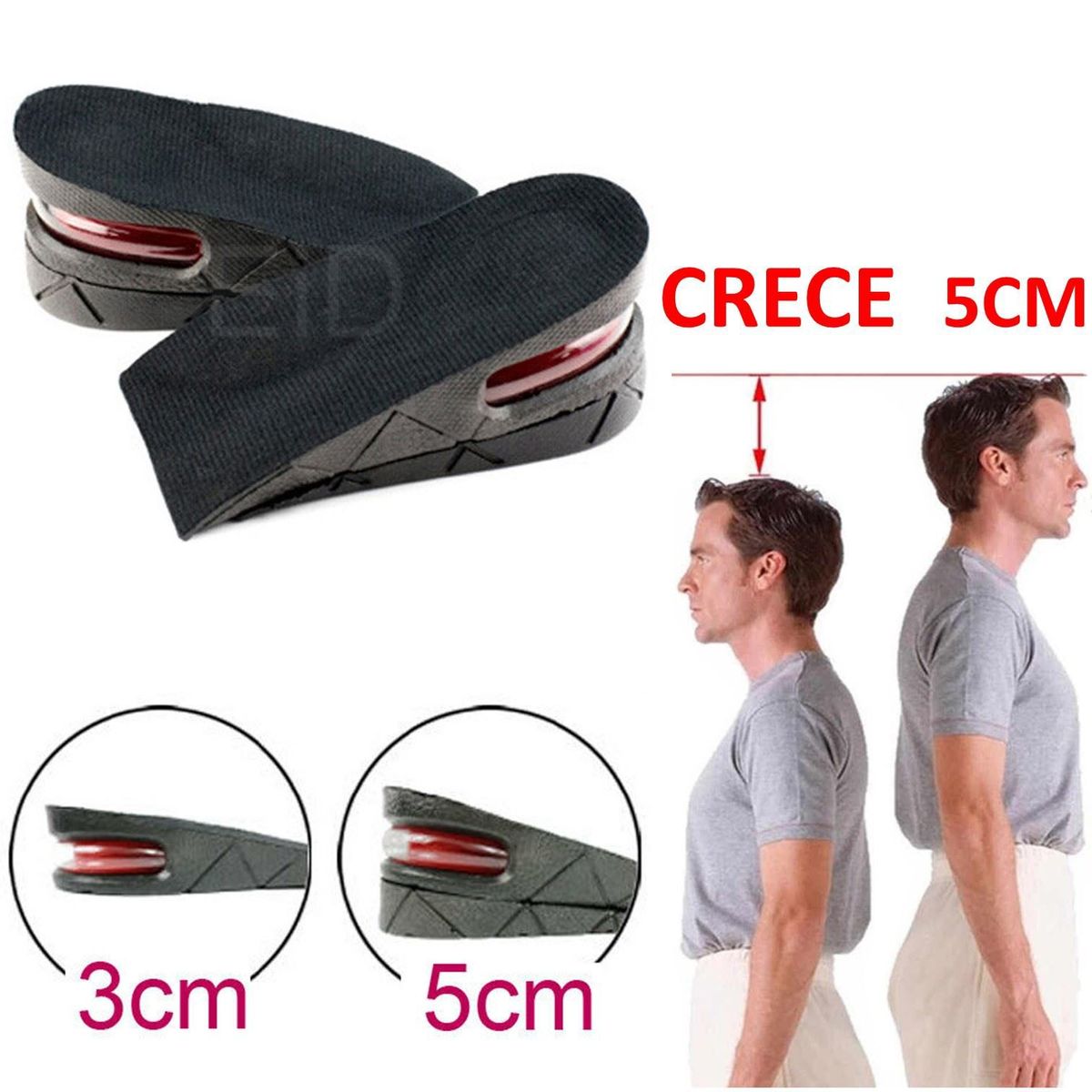 OEM - Plantilla para Crecer de Estatura hasta 5cm Regulable