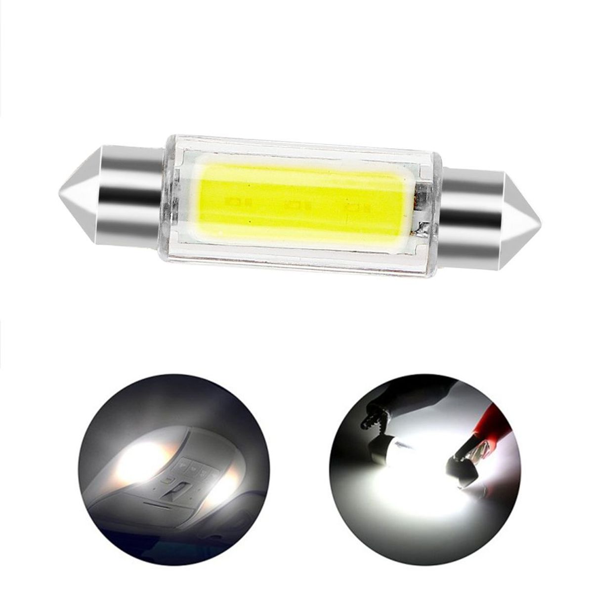 GENERICO - Luz De Salon Led Cob Auto-camioneta Blanco 12v Universal