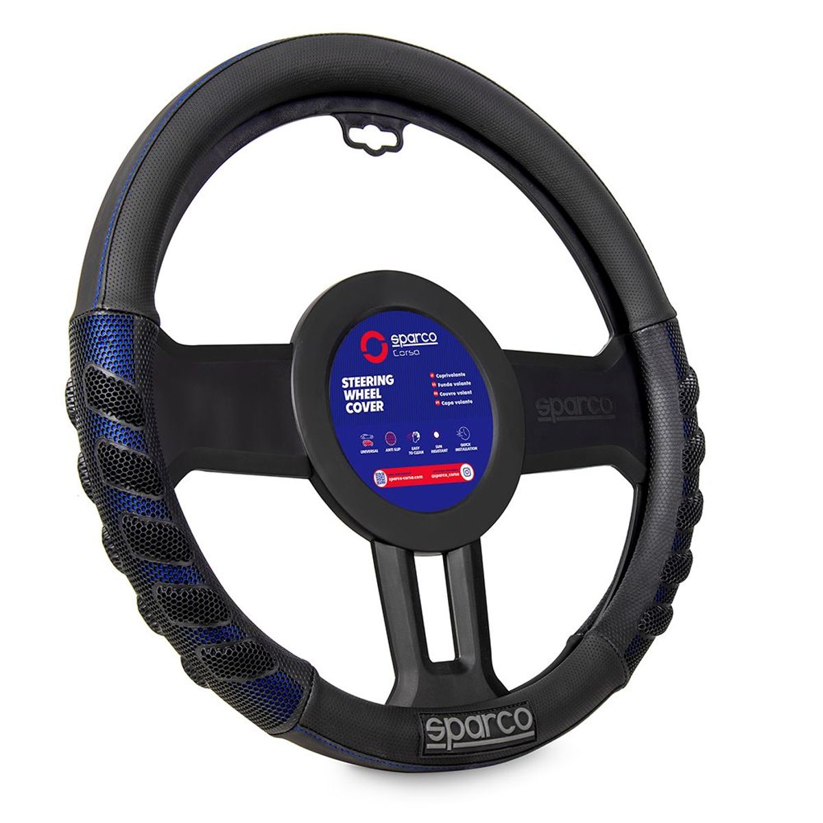 SPARCO - Funda Cubre Volante Forro De Timon Sparco Sps101bl