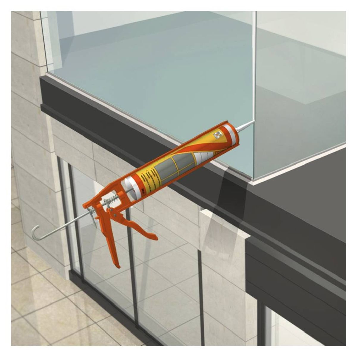 SIKA - Silicona Acética Para Vidrios y Aluminio Sikasil AC Transparente 280ml