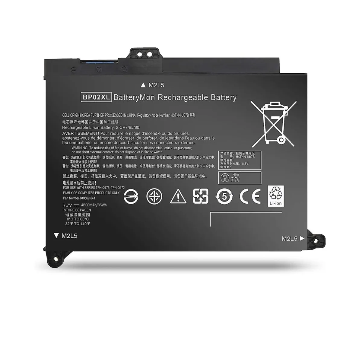 GENERICO - Batería Para laptop HP BP02XL Pavilion  15-AU010WM