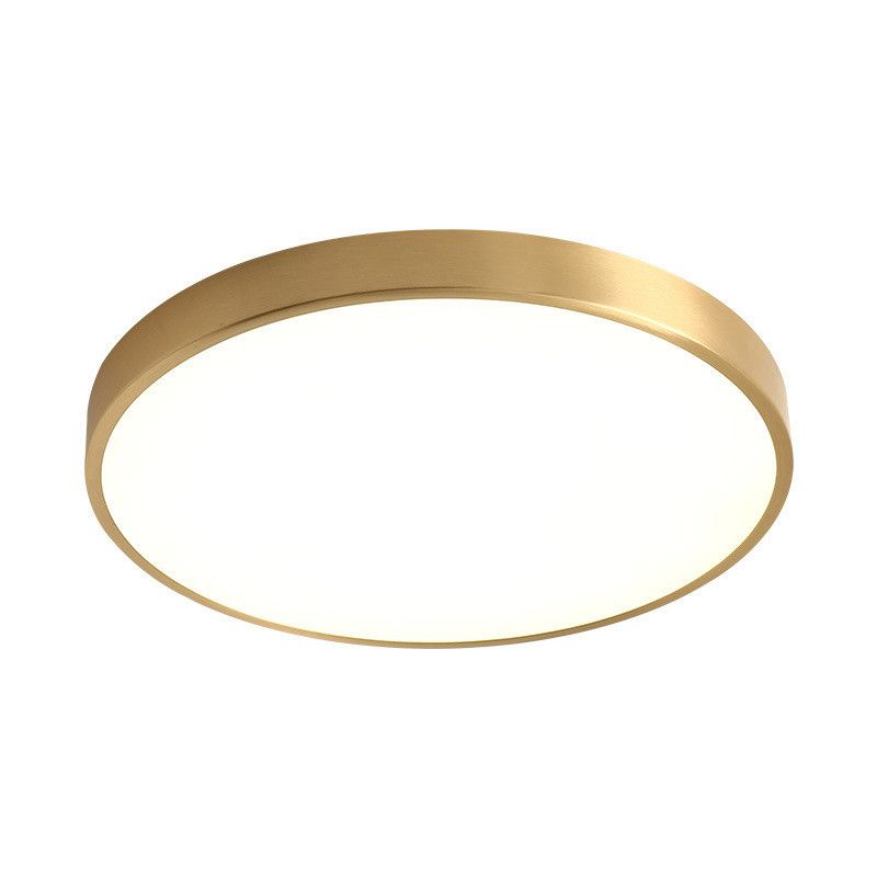 MMDH - Lámpara de techo LED circular con borde metálico 20cm-Dorado