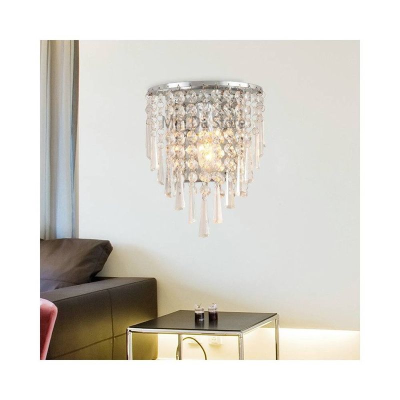 MMDH - Lámpara de pared led anti-óxido espesada con cristal Cromo