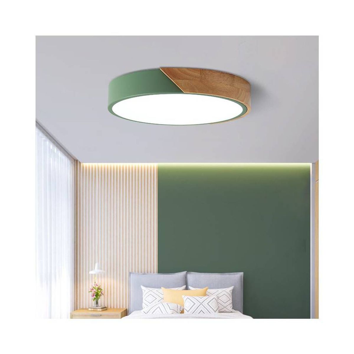 PUREPOWER - Moderna de madera de techo de led luces colgantes dormitorio lámparas