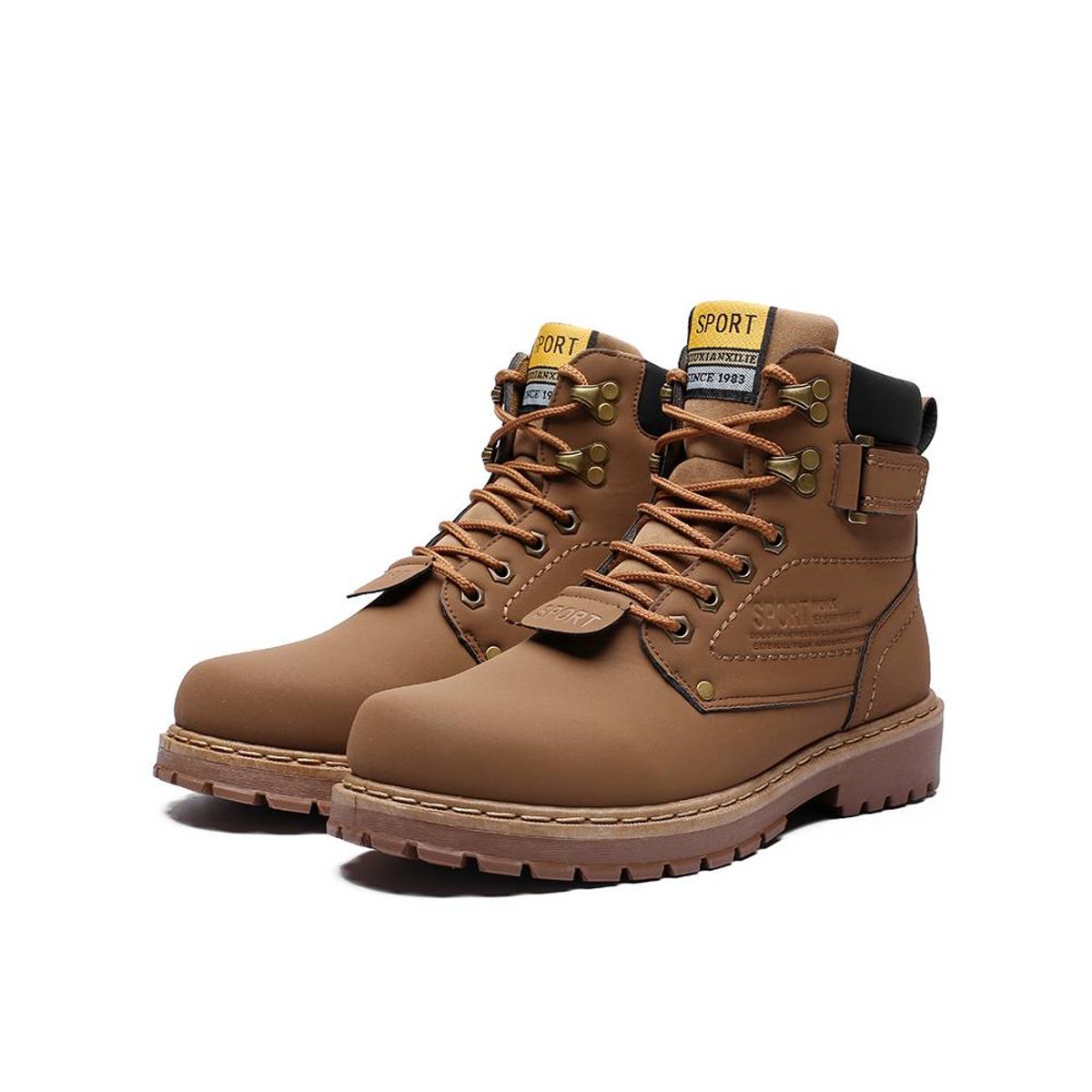 VATYERTY - Botas gamuza sintética Impermeable para el invierno Hombre Beige
