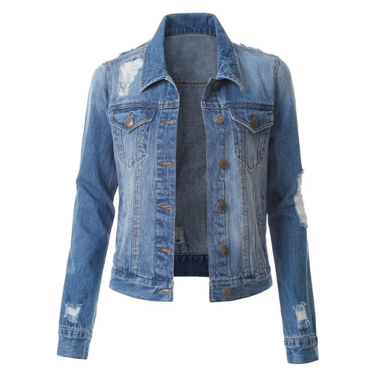 BLWOENS - Chaqueta de denim mezclilla con brillantes - azul