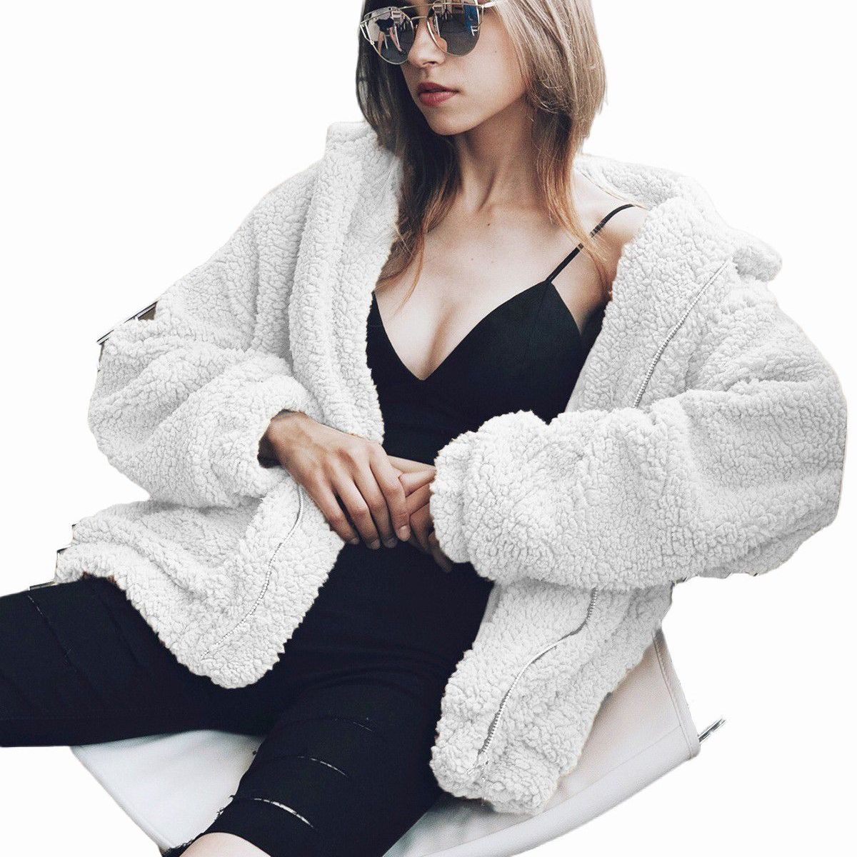 GENERICO - Abrigo acolchado para mujer - Blanco