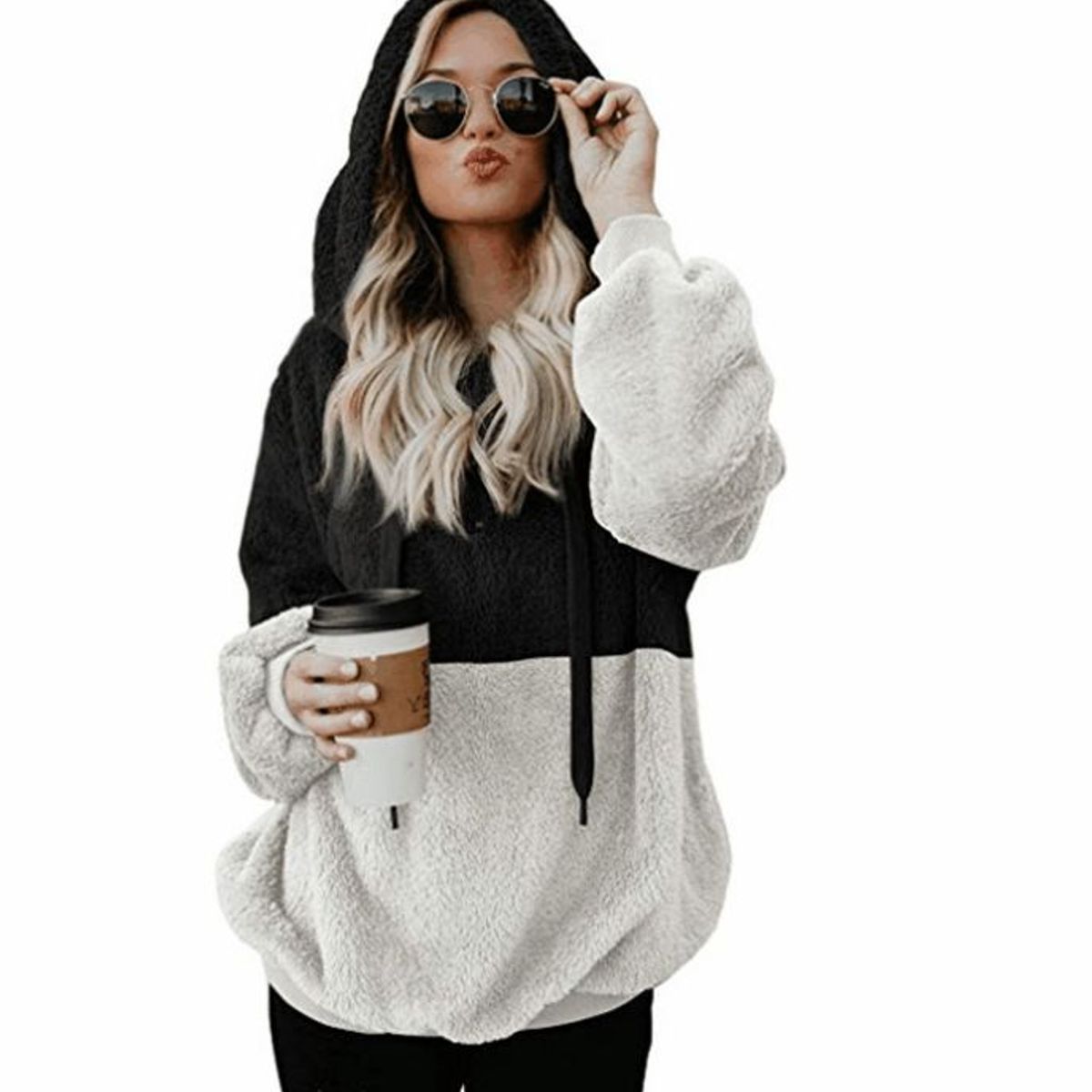 BLWOENS - Abrigo acolchado para mujer - Negro