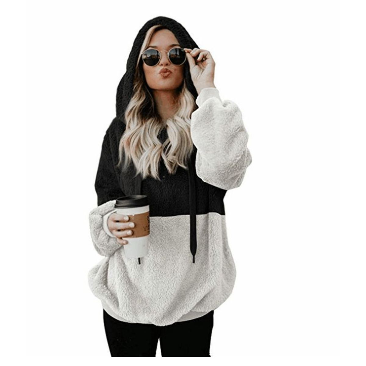 BLWOENS - Abrigo acolchado para mujer - Negro