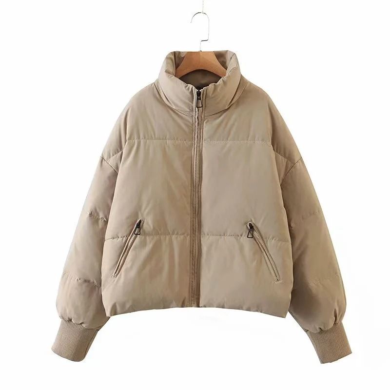 BLWOENS - Chaqueta delgada abrigo casual para mujeres - Khaki