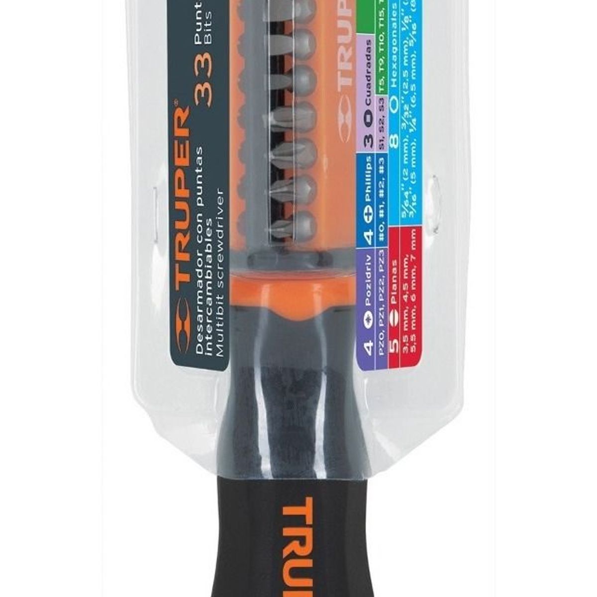 TRUPER - DESARMADOR CON 33 PUNTAS INTERCAMBIABLES