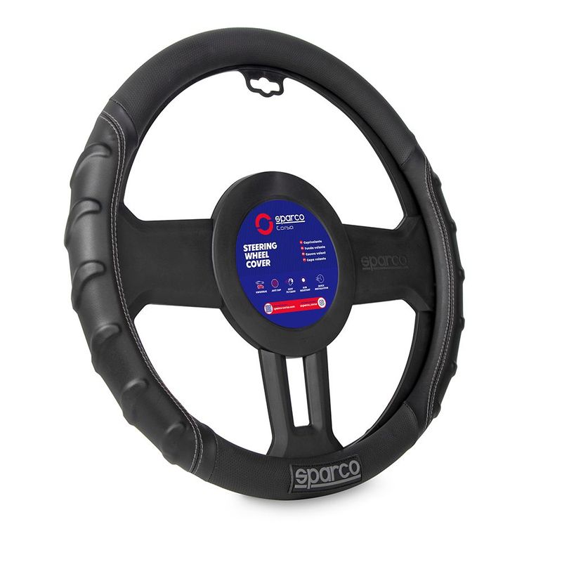SPARCO - Funda Cubre Volante Forro De Timon Costura Sparco Sps102gr.