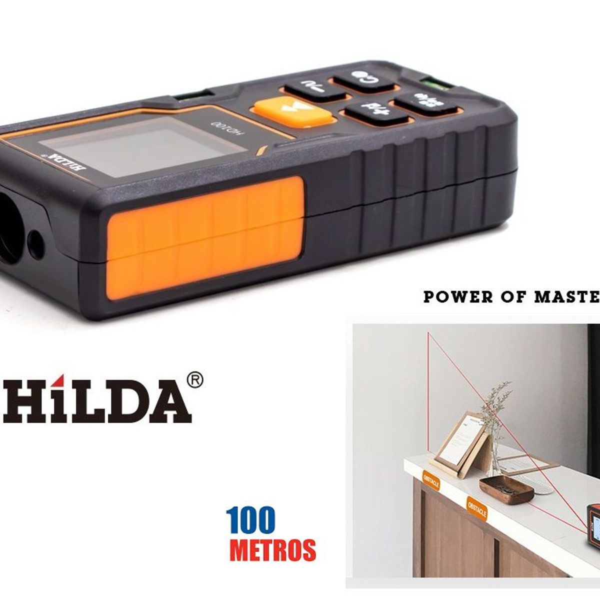 GENERICO - Medidor De Distancia Laser 100m Hilda Distanciómetro