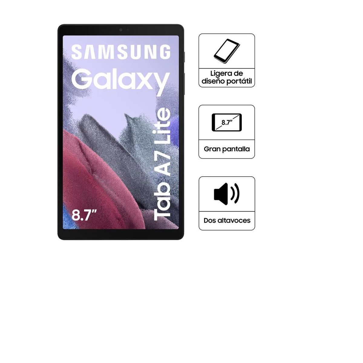 SAMSUNG - Tablet Samsung Galaxy Tab A7 Lite SM-T220 87 Wi-Fi 4GB 64GB Gris