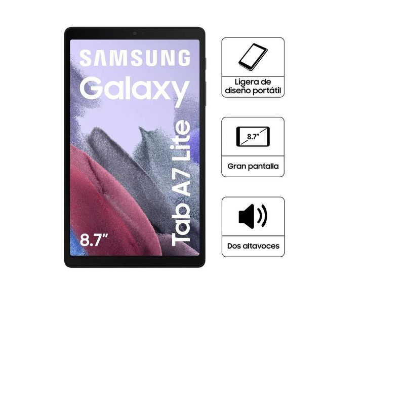 SAMSUNG - Tablet Samsung Galaxy Tab A7 Lite SM-T220 87 Wi-Fi 4GB 64GB Gris