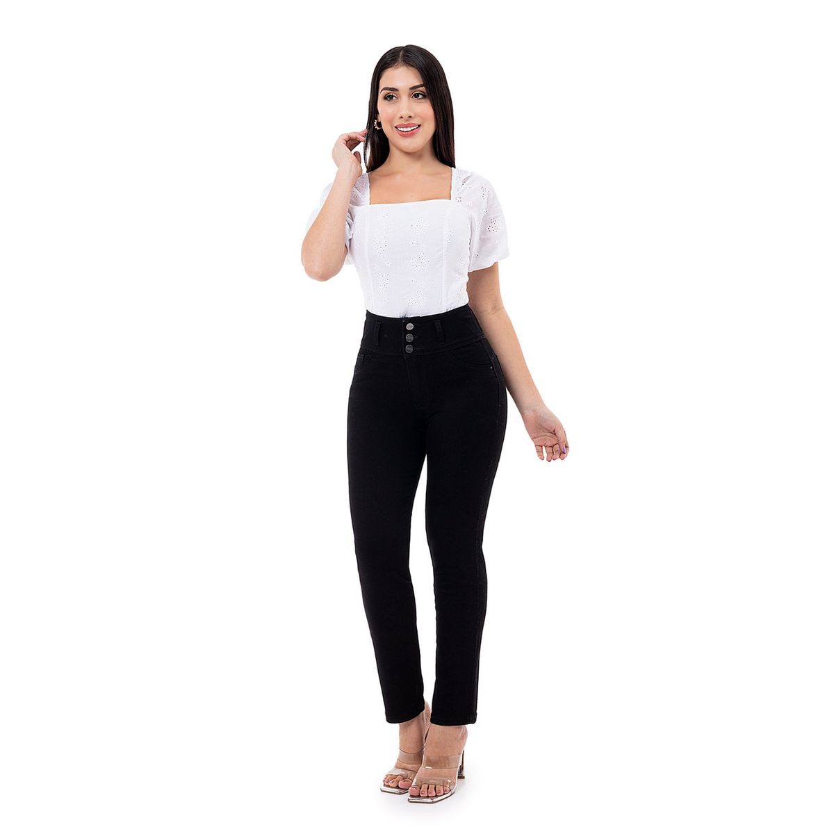 PIONIER - Pantalon Moda Denim Stretch Koral Mujer