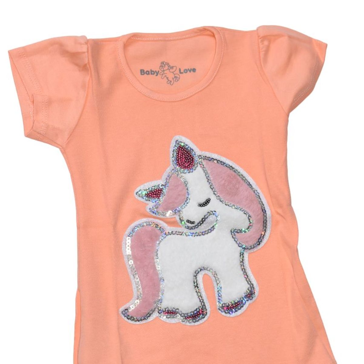 GENERICO - POLO NIÑA MANGA CORTA UNICORNIO PELUCHE