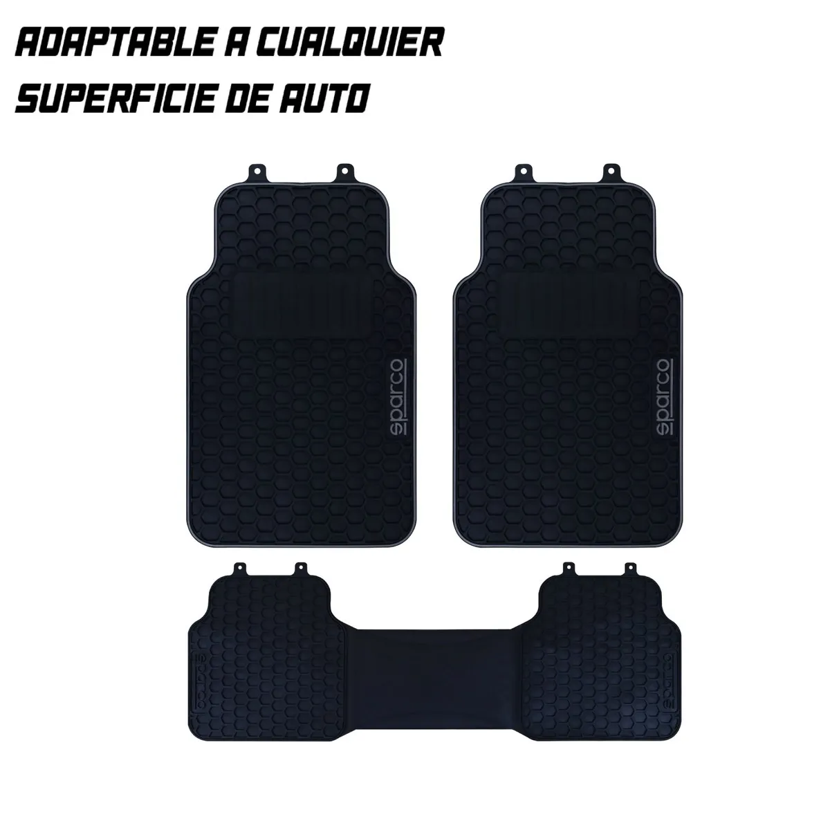 GENERICO - PROTECTOR FUNDA COBRE PISOS 3 PIEZAS SPARCO BORDE GRIS