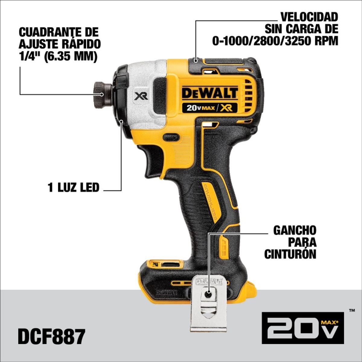 DEWALT - Taladro Percutor 12 + Atornillador 14 20V XR Dewalt DCK223D2