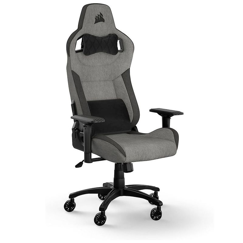 CORSAIR - Silla Gamer T3 Rush Corsair - Tejido Reposabrazos 4D - Carbon Con Gris