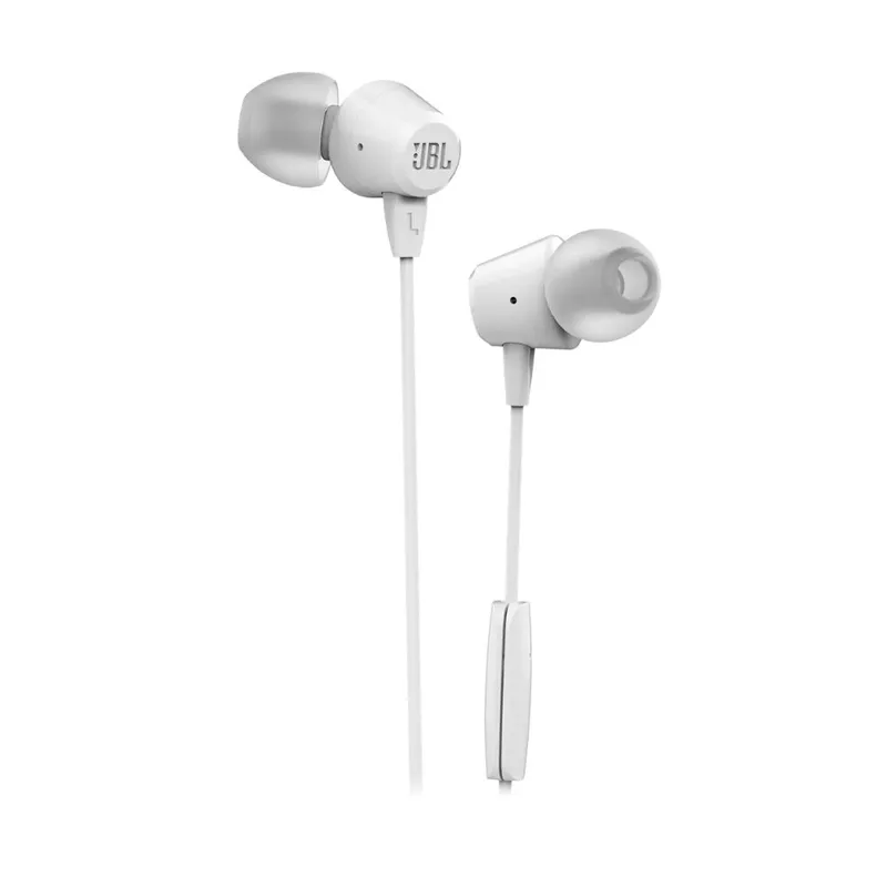 JBL - JBL C50HI Audífonos con Micrófono In-Ear Control de Música - Blanco