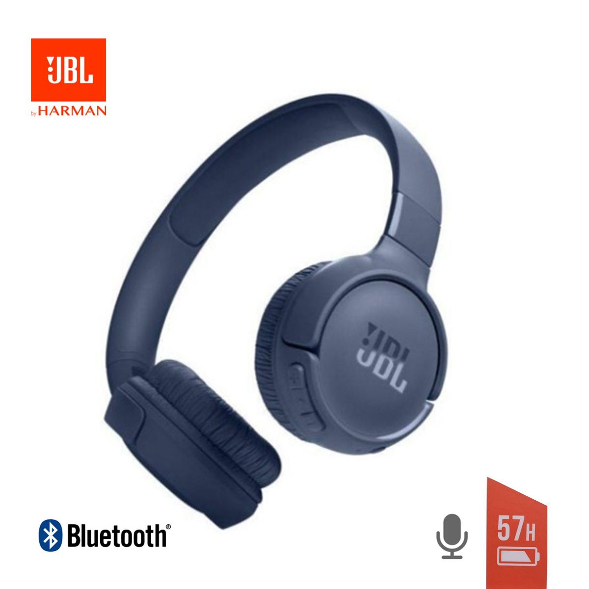 JBL - Audifonos Bluetooth JBL 5.3 Pure Bass Sound Tune 520BT Azul