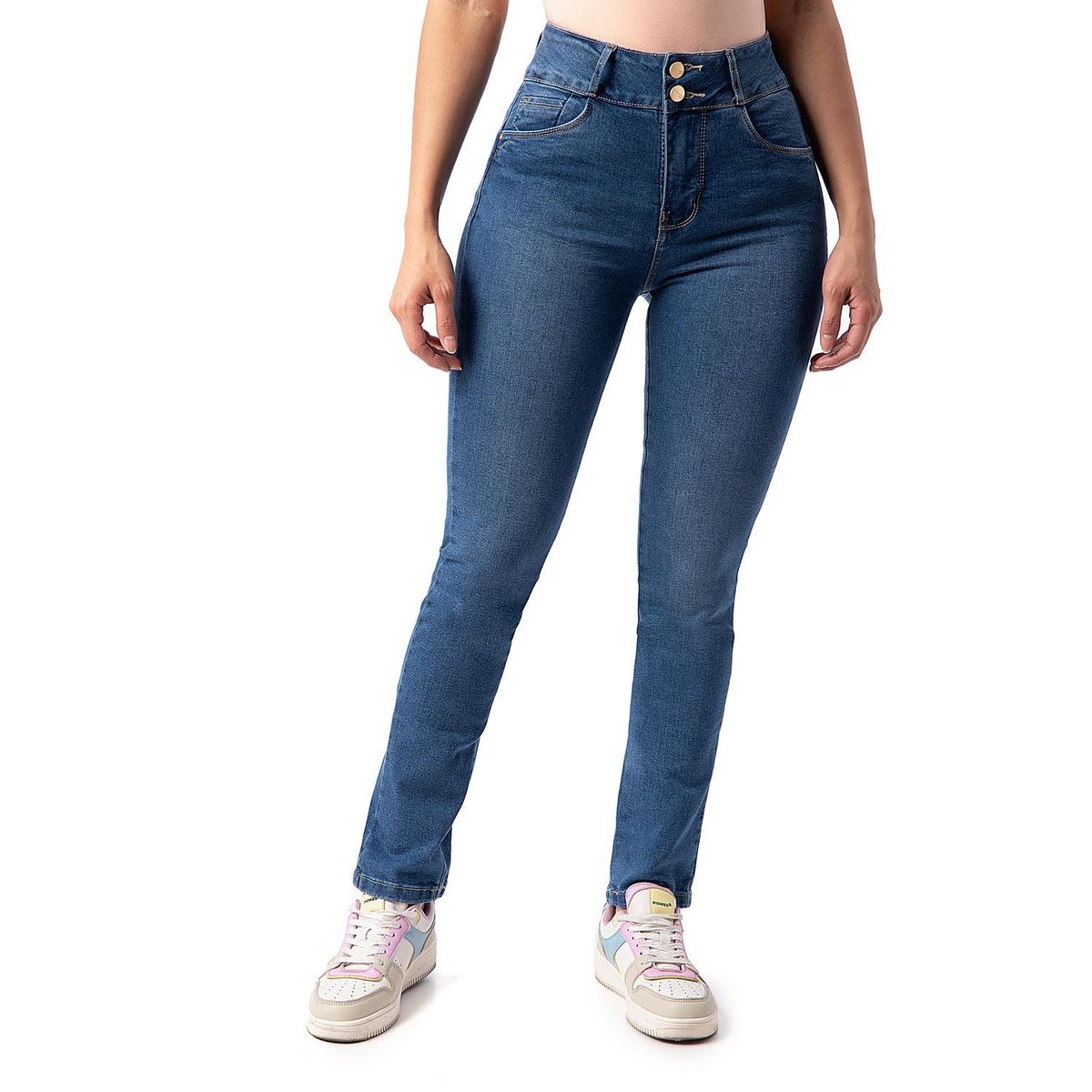 PIONIER - Pantalon Moda Denim Stretch Meiv Mujer