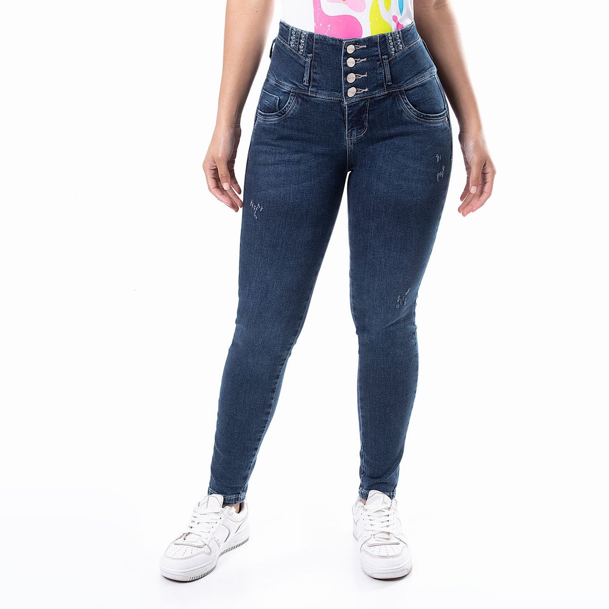 PIONIER - Pantalón Moda Denim Stretch Mujer Meuh
