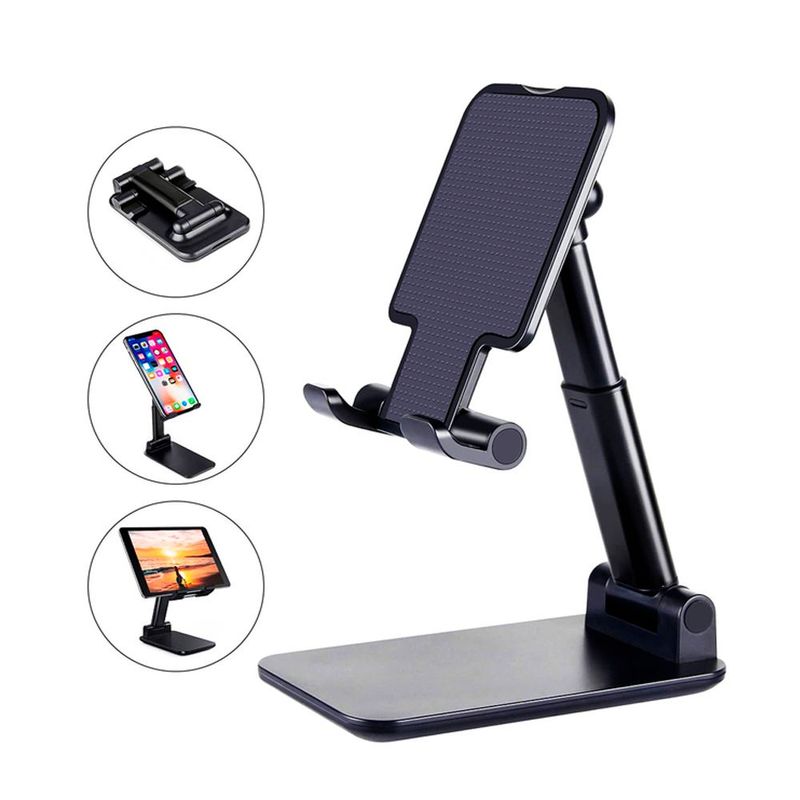 GENERICO - Soporte para Celular en Escritorio Portátil Plegable Negro
