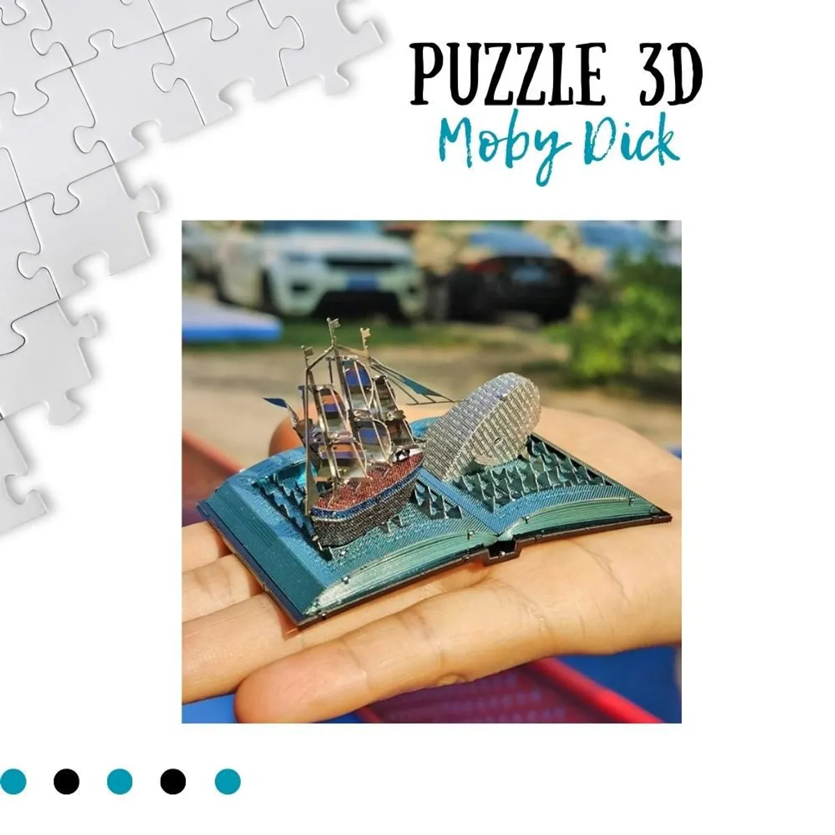 SHEEPBUSTER - Rompecabezas Armable 3D Moby Dick para Niños y Adultos