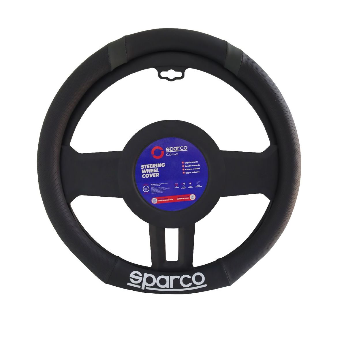 SPARCO - FORRO CUBRE FUNDA TIMON DEPORTIVO CON DETALLE PLOMO SPARCO
