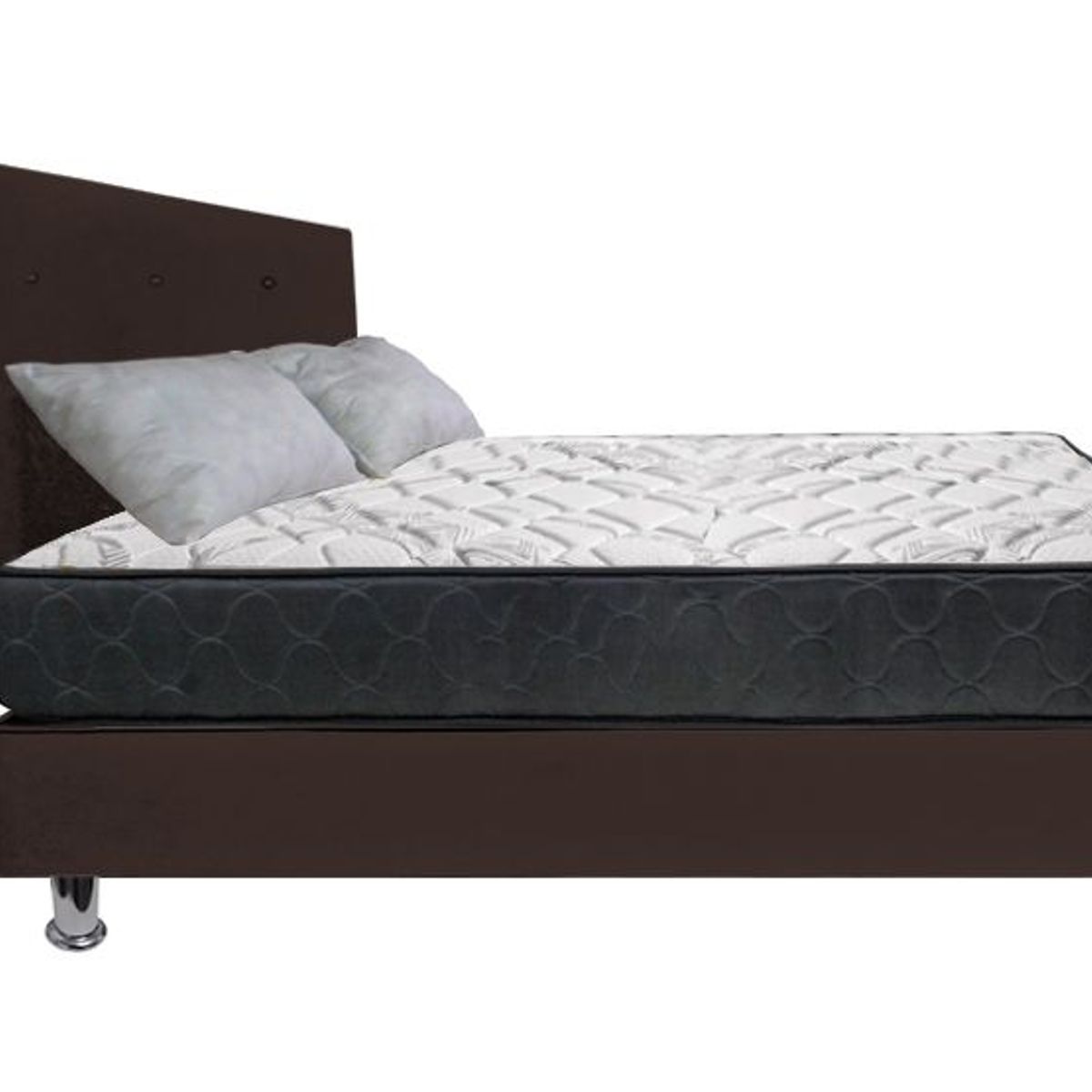 BARAKA HOME - Dormitorio Luton 2 Plz + 2 Almohadas - Chocolate