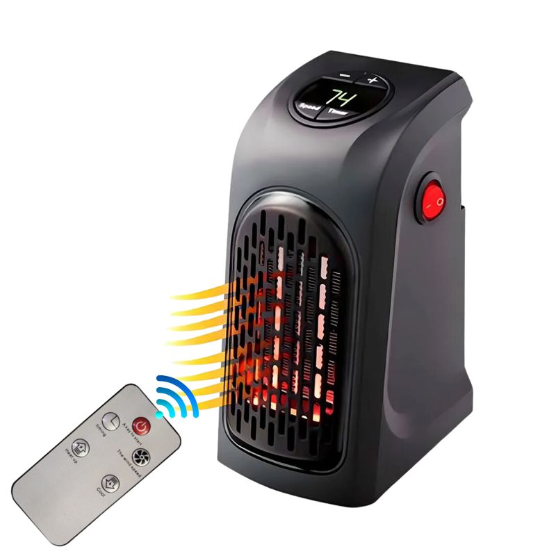 GENERICO - Calefactor Estufa Portatil 400W  Control Remoto para Oficina Domitorio