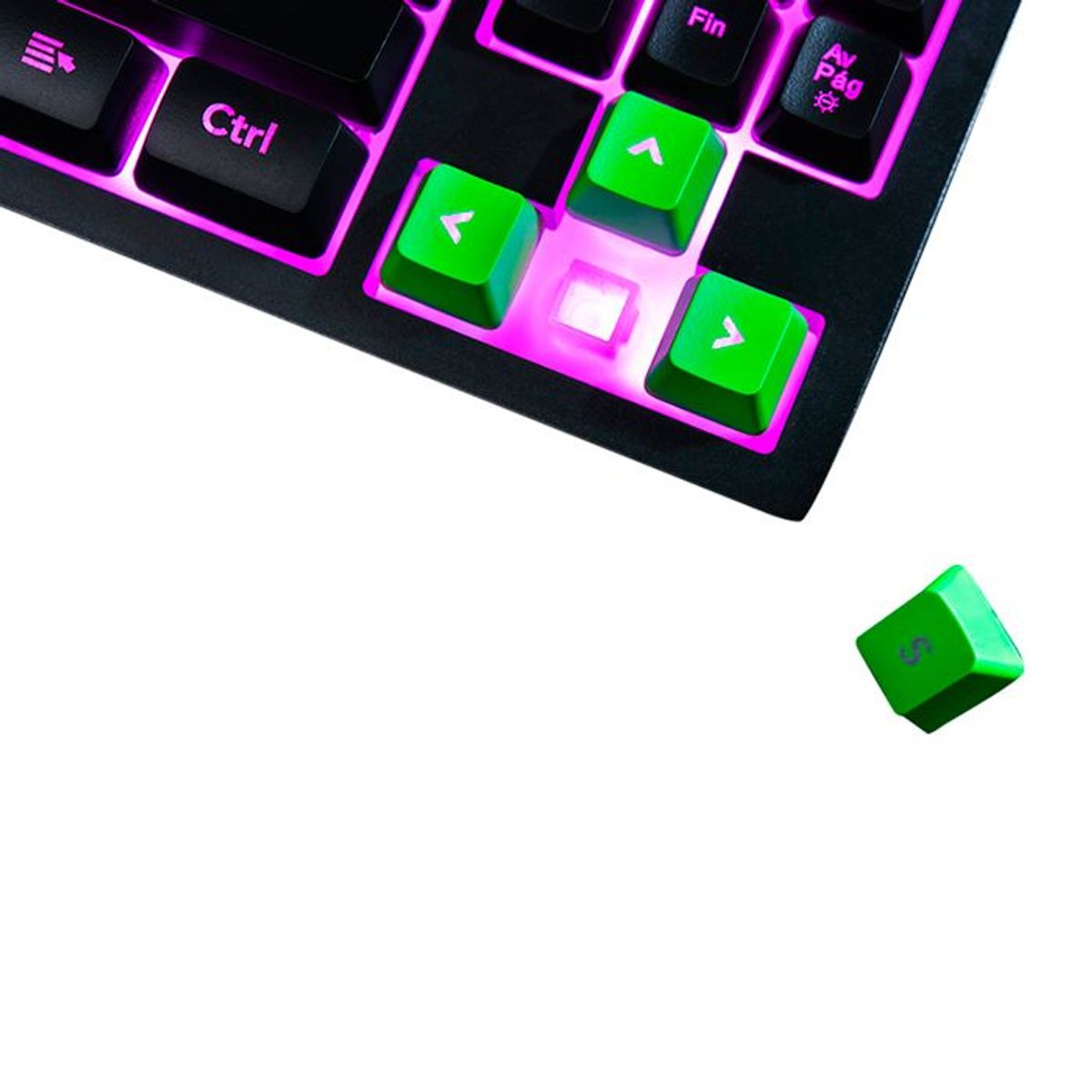 VSG - Teclado TKL 80 Gamer VSG Pulsar membrana RGB Con teclas Extra - Negro