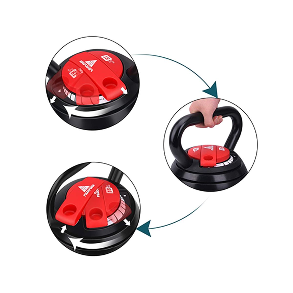 GENERICO - Kettlebell mancuerna rusa regulable en peso hasta 18kg