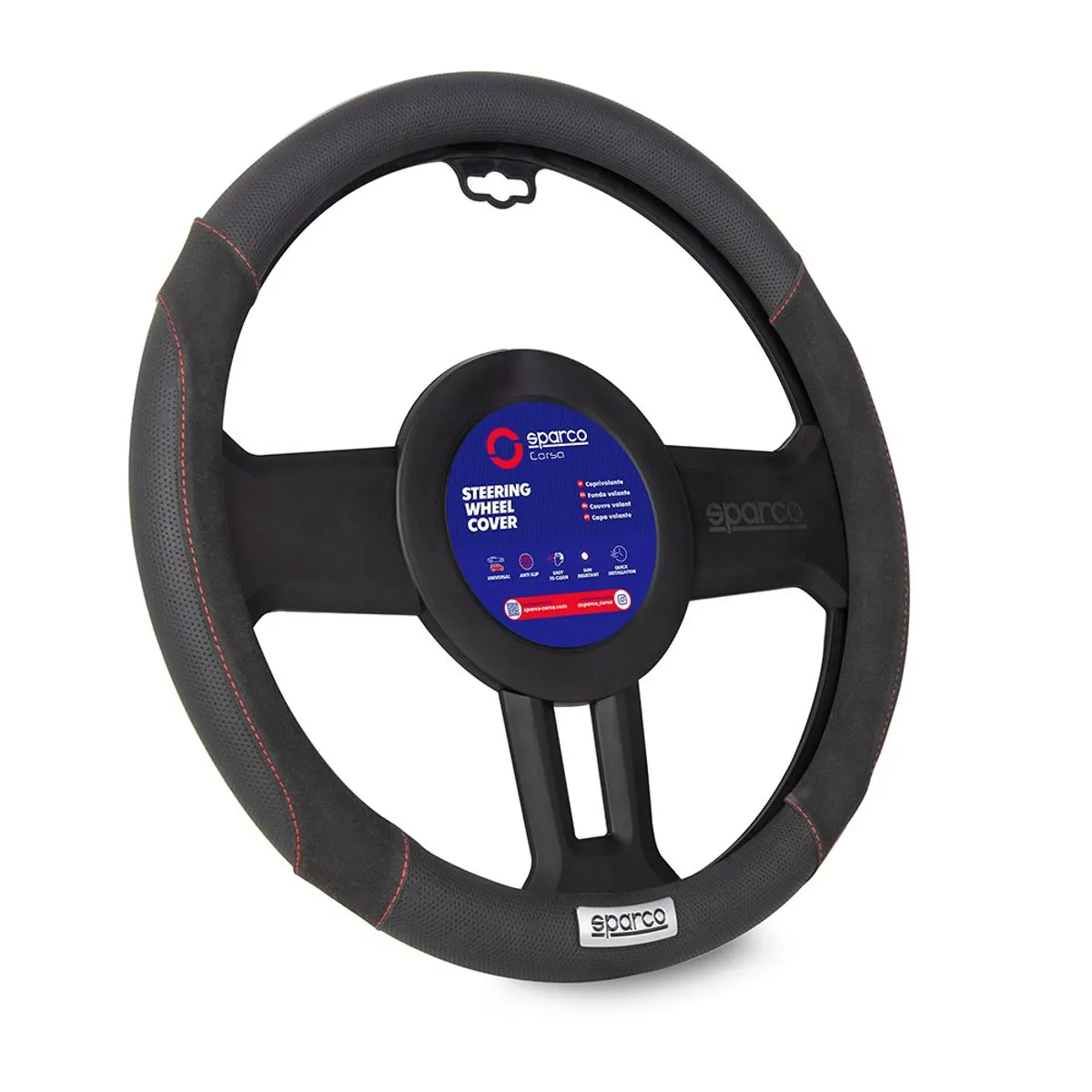 SPARCO - Cubre Volante Sparco Forro Timon Gamusa  +Cuero Premiun