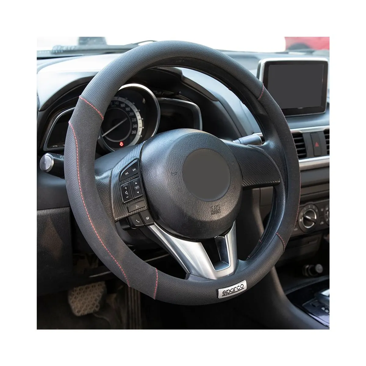 SPARCO - Cubre Volante Sparco Forro Timon Gamusa  +Cuero Premiun