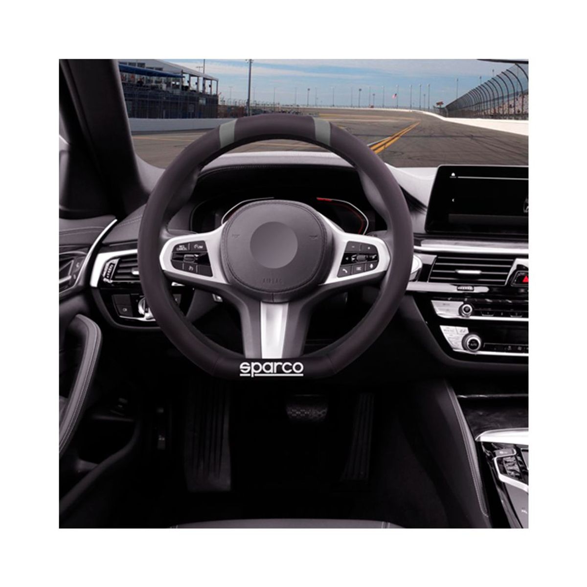 SPARCO - Cubre Volante Forro De Timon Tipo D Sparco Spc1114gr.