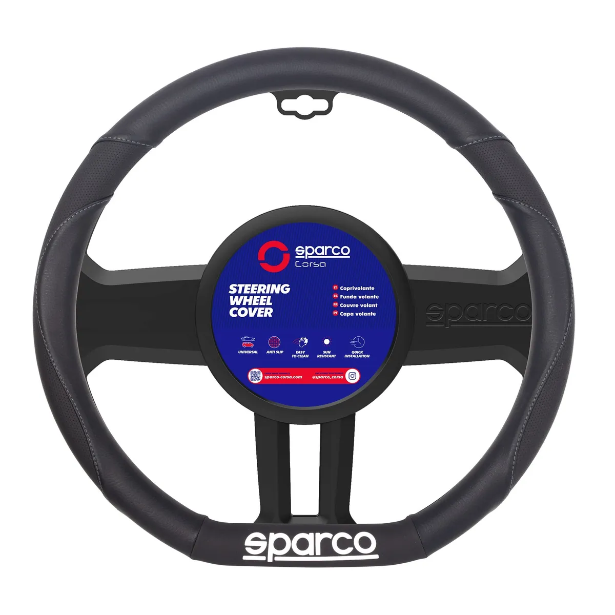 SPARCO - Cubre Volante Forro De Timon Tipo D 35cm Sparco Sps114