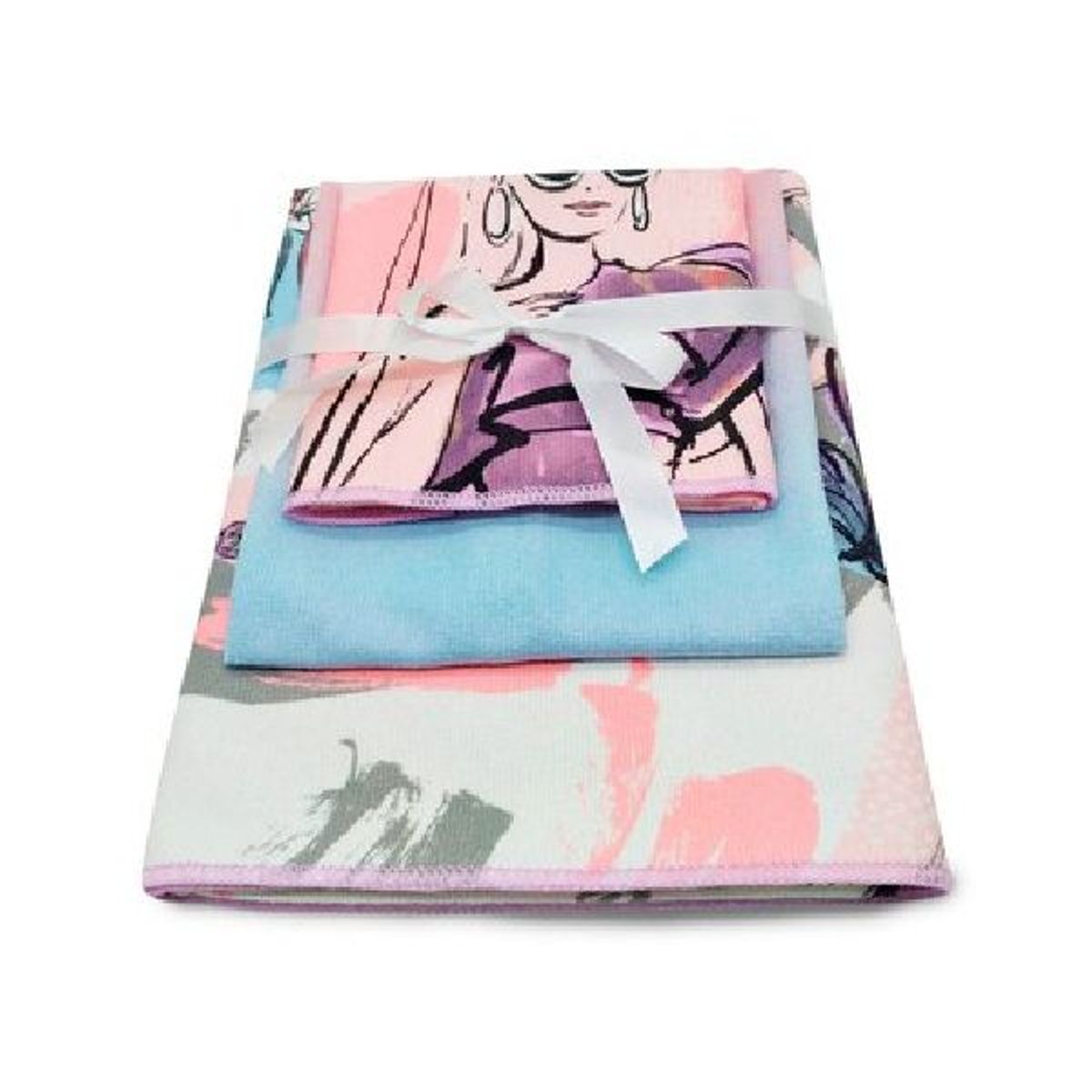 BARBIE - Set x3Toallas de baño Barbie